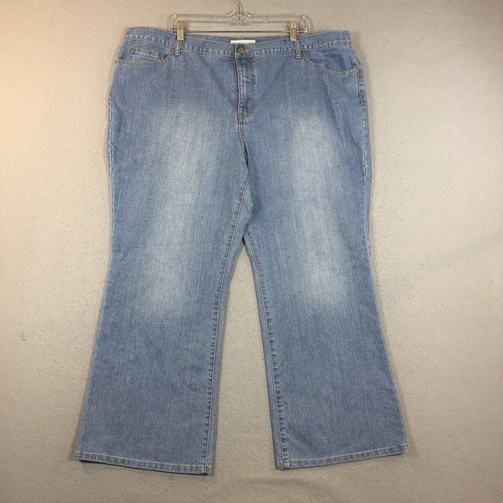 Fashion Bug 5-Pocket Blue Jeans Flare Leg Stretch Women Size 28P Y2K